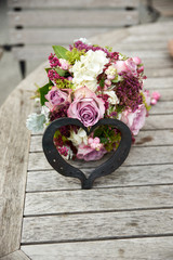 fresh vibrant colorful wedding bouquet