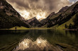 Swiss mountain lake alpine scenery