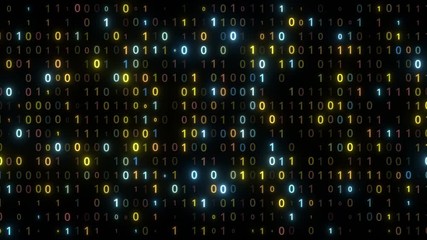 Wall Mural - digital binary data background technology