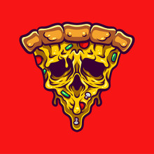 Monster Pizza Illustration And Tshirt Design