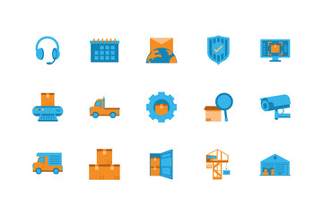 Wall Mural - Isolated delivery icon set vector design