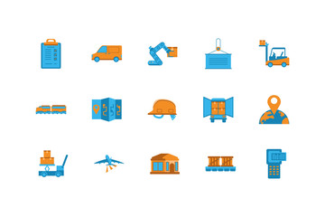 Wall Mural - Isolated delivery icon set vector design