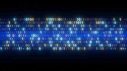 Wall Mural - technology background binary data stream