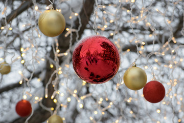 New Year Christmas decorations balls garland