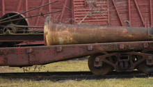 Rusty Equipment On An Old Train Car
