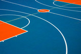 Fototapeta  - basketball court closeup, outdoor basketball field  -