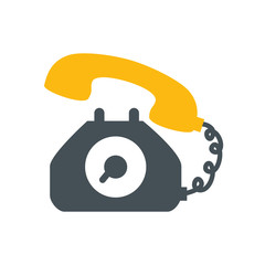 Canvas Print - telephone traditional communication isolated icon