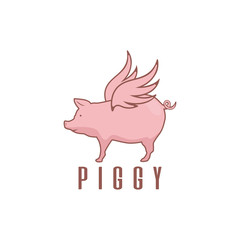 Canvas Print - Pig logo design template stock vector