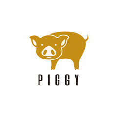 Canvas Print - Pig logo design template stock vector