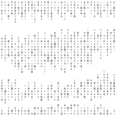 Wall Mural - abstract matrix background. binary computer code. coding. hacker concept. vector background illustra