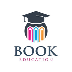 Wall Mural - educational book logo design