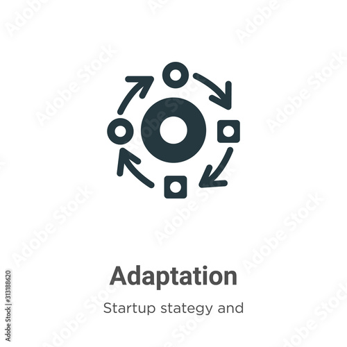 Adaptation glyph icon vector on white background Poster Mural XXL