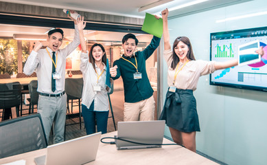 Wall Mural - success and happy Business people  in conference  room