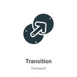Transition glyph icon vector on white background. Flat vector transition icon symbol sign from modern transport collection for mobile concept and web apps design.