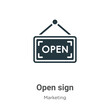© Digital Bazaar - Open sign glyph icon vector on white background. Flat vector open sign icon symbol sign from modern marketing collection for mobile concept and web apps design.