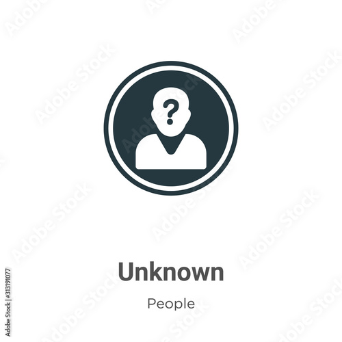 Cuadros en Lienzo Unknown glyph icon vector on white background
