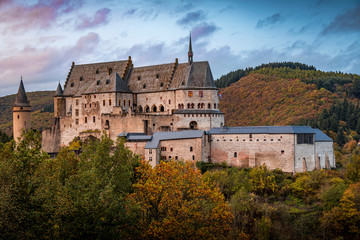 Wall Mural - Vianden Castle, Luxembourg's best preserved monument, one of the largest castles West of the Rhine Romanesque style