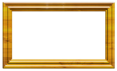 golden frame isolated on white background