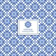 Blue and white vintage vector seamless pattern, wallpaper. Elegant classic texture. Luxury ornament. Great for fabric and textile, wallpaper, or any desired idea.