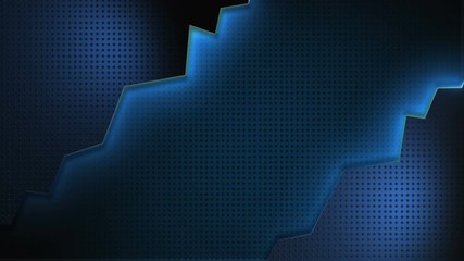 Wall Mural - abstract blue glowing lighting beam torn metal geometric background design template video animation
