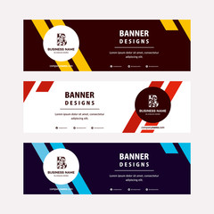 Wall Mural - flat designs web banners template with diagonal elements for a photo. universal design for advertisi
