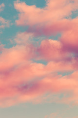 Wall Mural - sky with pink clouds background image