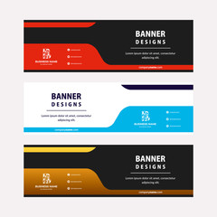 Wall Mural - flat designs web banners template with diagonal elements for a photo. universal design for advertisi