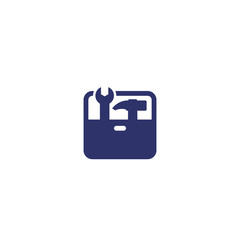 Sticker - Toolbox icon with hammer and wrench