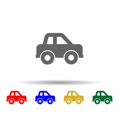 Poster - Car, passenger multi color style icon. Simple glyph, flat vector of transport icons for ui and ux, website or mobile application