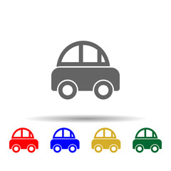 Poster - Passenger car multi color style icon. Simple glyph, flat vector of transport icons for ui and ux, website or mobile application