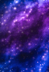 Wall Mural - stars, planet and galaxy in cosmos universe, space and time travel science background