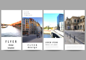 Vector layout of flyer, banner design templates for website advertising design, vertical flyer design, website decoration backgrounds. Halftone effect decoration with dots. Dotted pattern decoration.