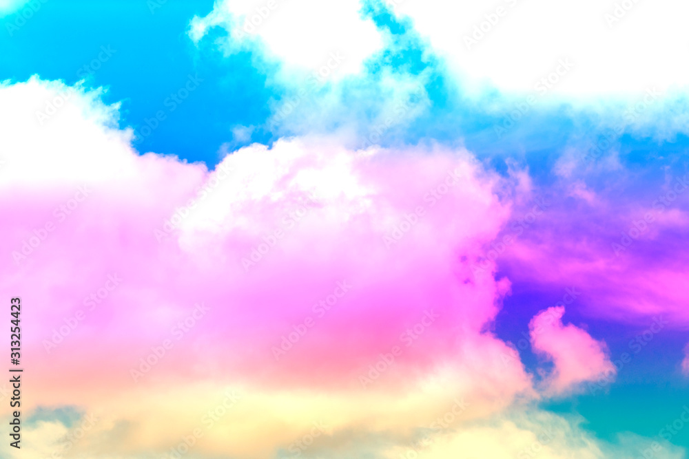 sky and cloud background with a pastel color. - obrazy, fototapety, plakaty 