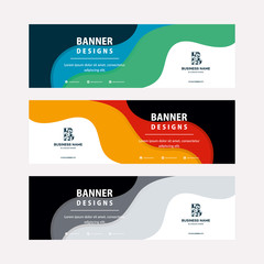 Wall Mural - flat designs web banners template with diagonal elements for a photo. universal design for advertisi