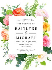 floral vector design square vertical frame
