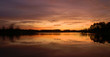 canvas print picture - Sunrise at Lake Weiss near Cedar Bluff, Alabama