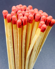 matches on black background