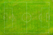 © Piranhi - Aerial shot Football pitch looking directly down over it in a birdseye view in December 2019