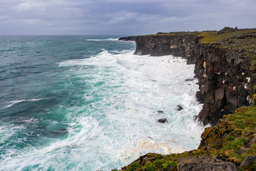 Wall Mural - Hafnarberg cliffs, Reykjanes Peninsula in southern Iceland