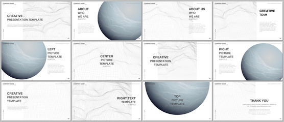 Presentation design vector template, multipurpose template for presentation slide, flyer, brochure cover design, infographic report.Cyberspace technology, futuristic digital science technology concept