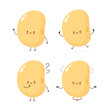Cute happy soy bean character set collection