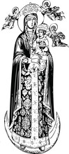 Virgin Mary, Icon (vector)