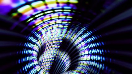 Tunnel Vision 139: A futuristic vortex tunnel of digital light (Loop).