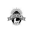 © cahyo - Chicken farm vintage logo design. Emblem eggs and chicken vector logo. Laying hens retro logo