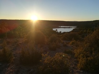 sunrise over the river