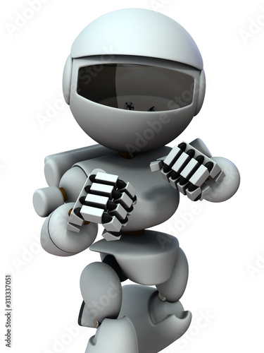 ファイティングポーズの人工知能のロボット Stock イラスト Adobe Stock
