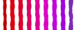 Strips of multi-colored paper with a smooth gradient from bright red to soft purple and white isolated paper with torn edges between them. Ability to cut any strip