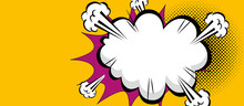 Cloud Explosion Pop Art Style Icon Vector Illustration Design