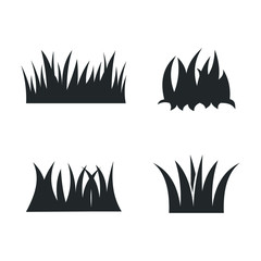 Poster - Grass leaves icon template color editable. Organic Grass symbol vector sign isolated on white background illustration for graphic and web design.