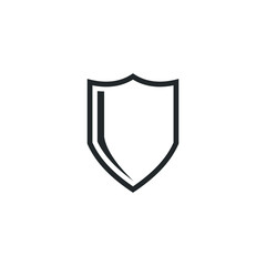Leinwandbilder - Shield icon template color editable. Shield symbol vector sign isolated on white background illustration for graphic and web design.